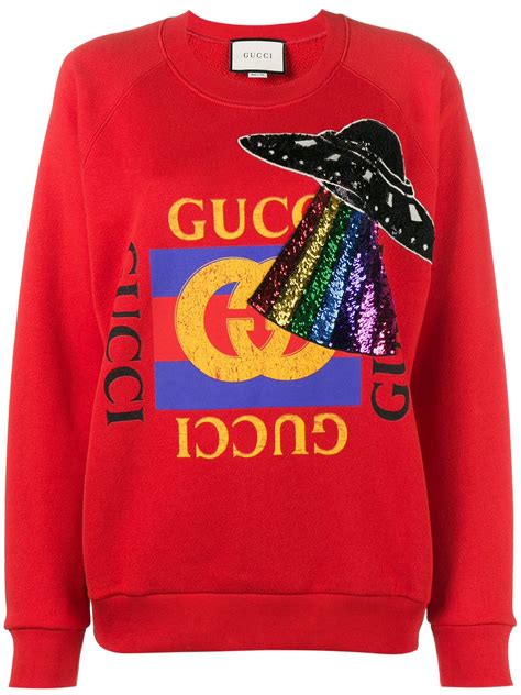 pink gucci sweatshirt men& 39|Gucci ufo sweatshirt.